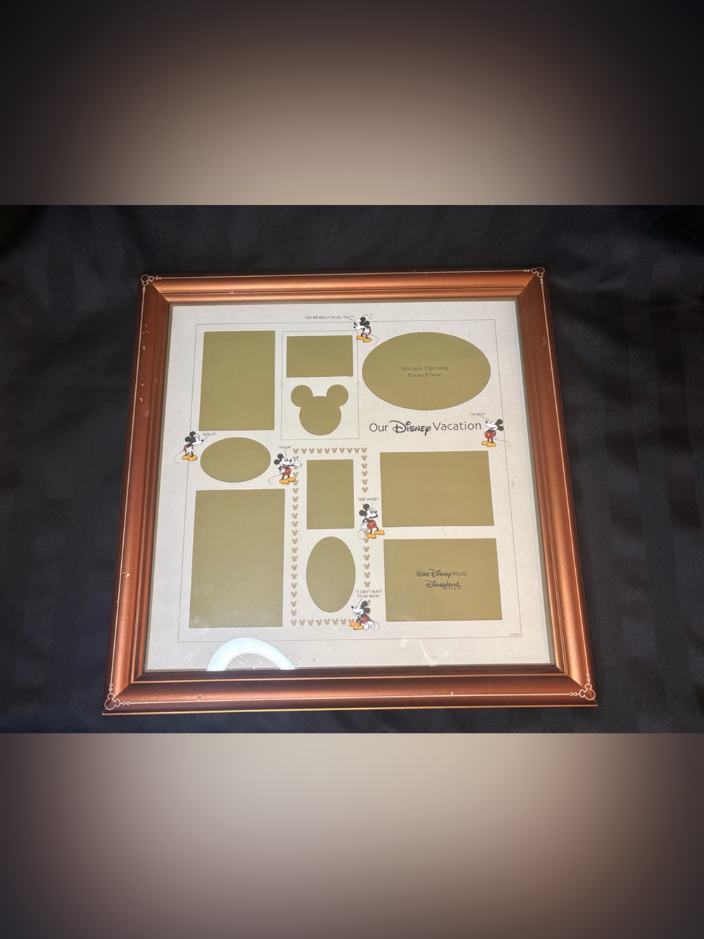 Disney parks Copper-Tone Mickey Collage Frame